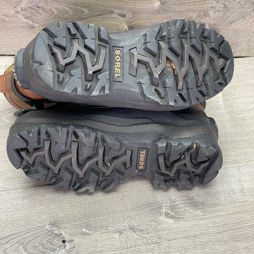 Sorel Boots Mens Size 7 Brown Leather Insulated Waterproof Winter Snow Hiking